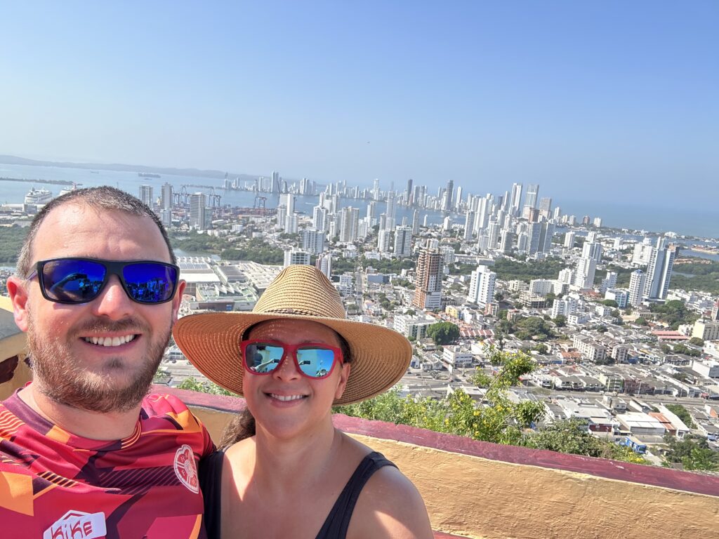 Andy and Anya, at the top of Convent of Santa Cruz de la Popa